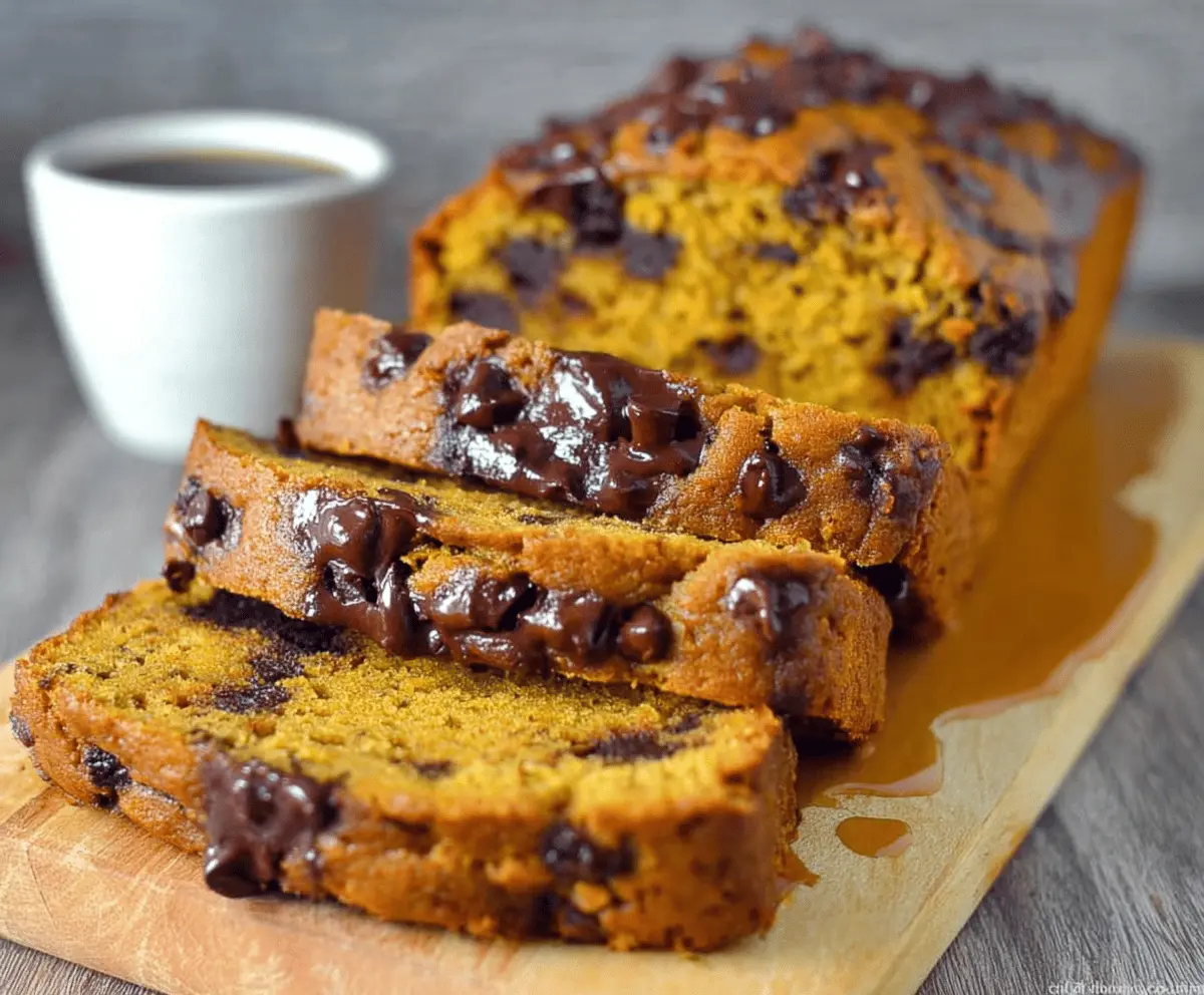 Decadent Pumpkin Bread with Chocolate Chips
