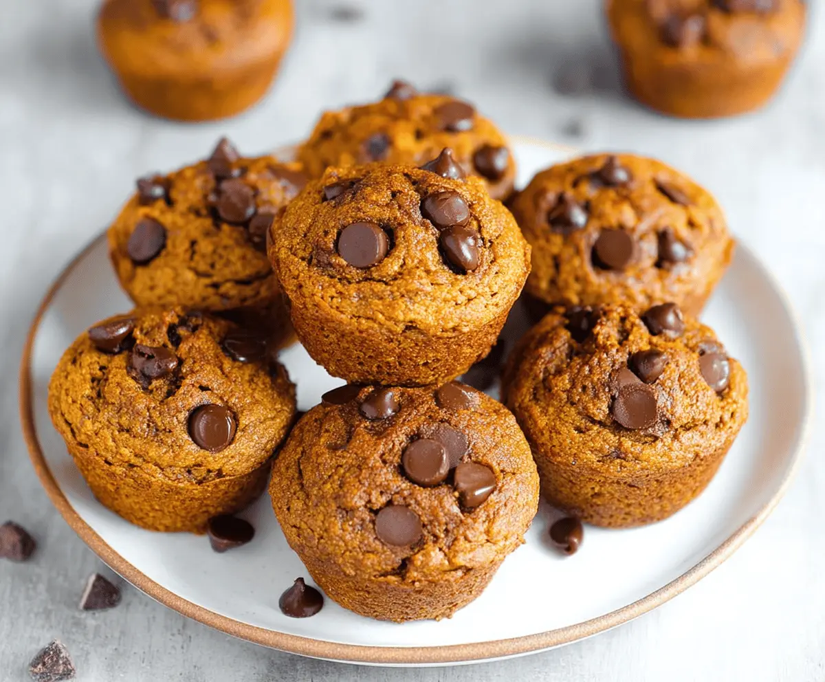 Delicious and healthy flourless pumpkin muffins topped with cinnamon and walnuts on a white plate
