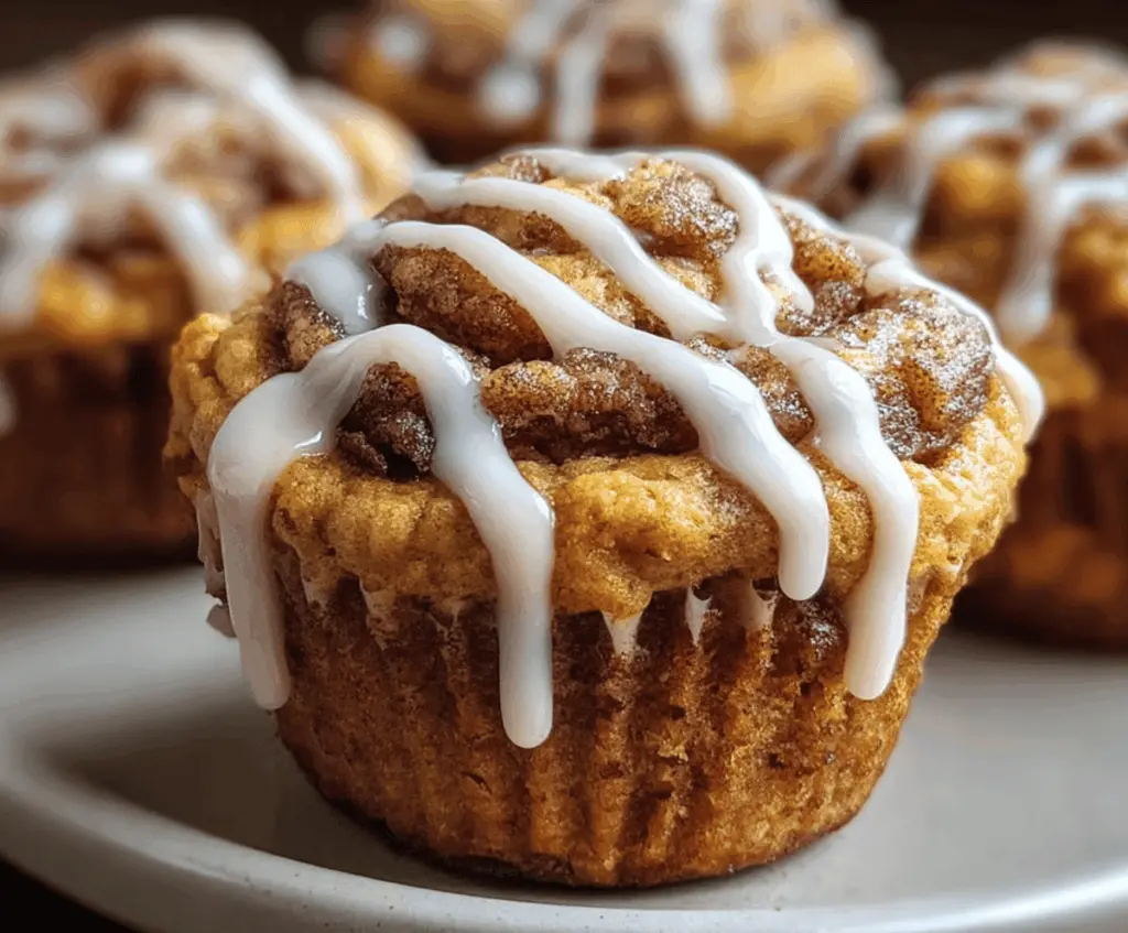 Pumpkin Cinnamon Roll Muffins