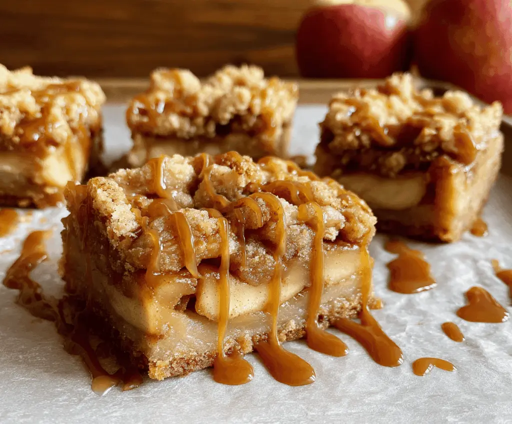 Salted Caramel Apple Bars