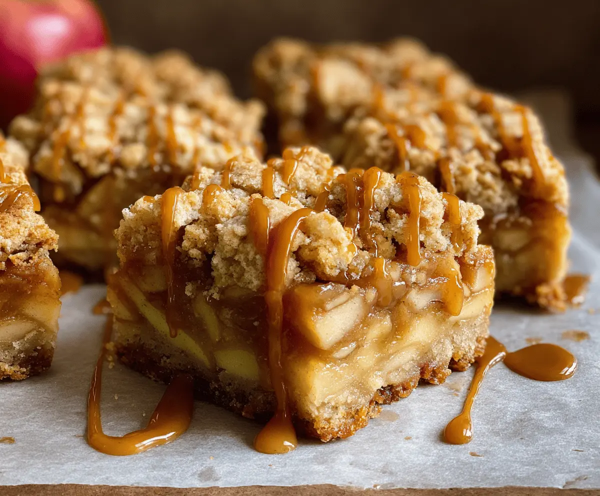 Salted Caramel Apple Bars