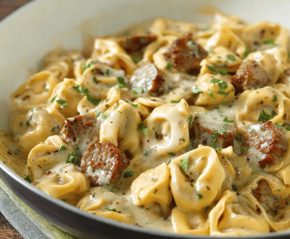 Sausage Tortellini Alfredo