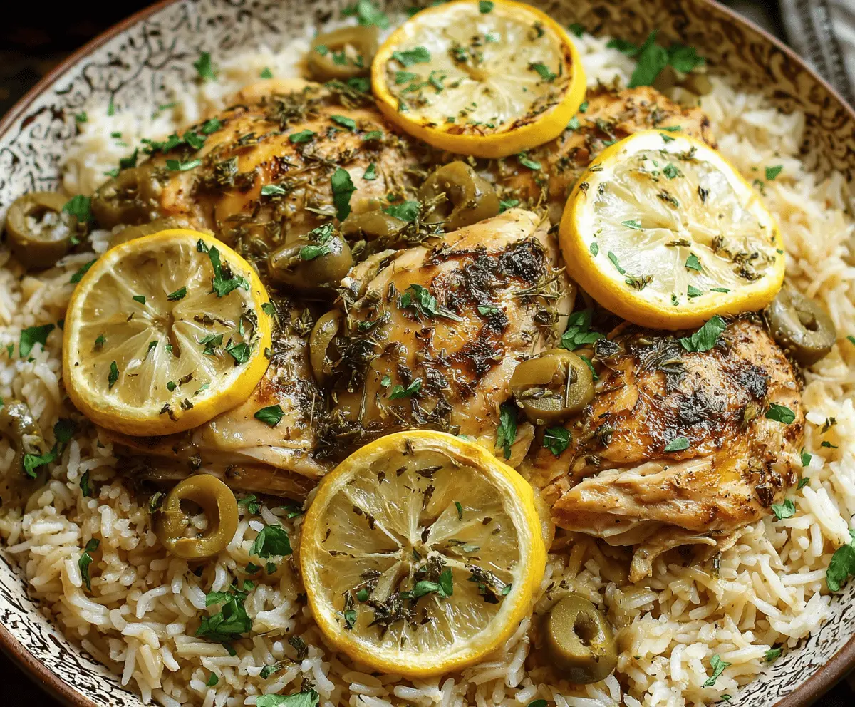 Slow Cooker Lemon Herb Chicken and Rice