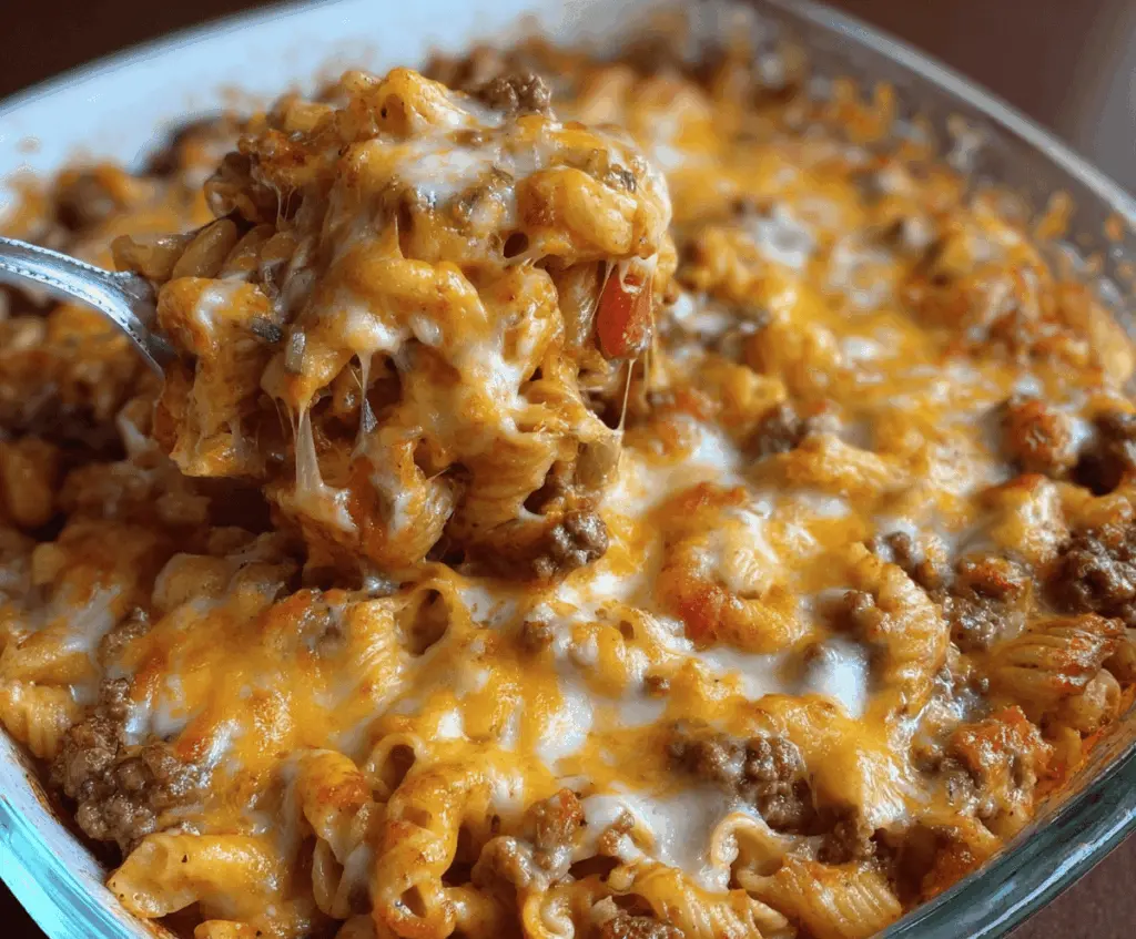Cheesy Hamburger Casserole Bake for Busy Weeknights