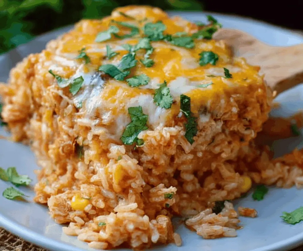 Chicken Enchilada Rice Casserole (35 minutes)