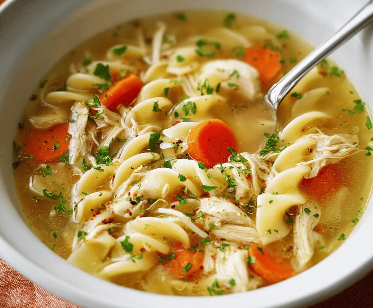 Easy Homemade Chicken Noodle Soup Recipe
