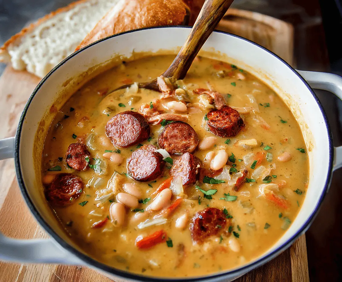 Creamy Bean Soup with Sausage