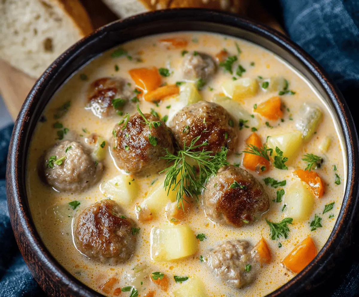 Creamy Meatball Soup