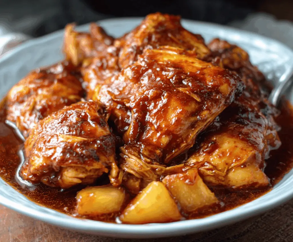 Crockpot Pineapple BBQ Chicken