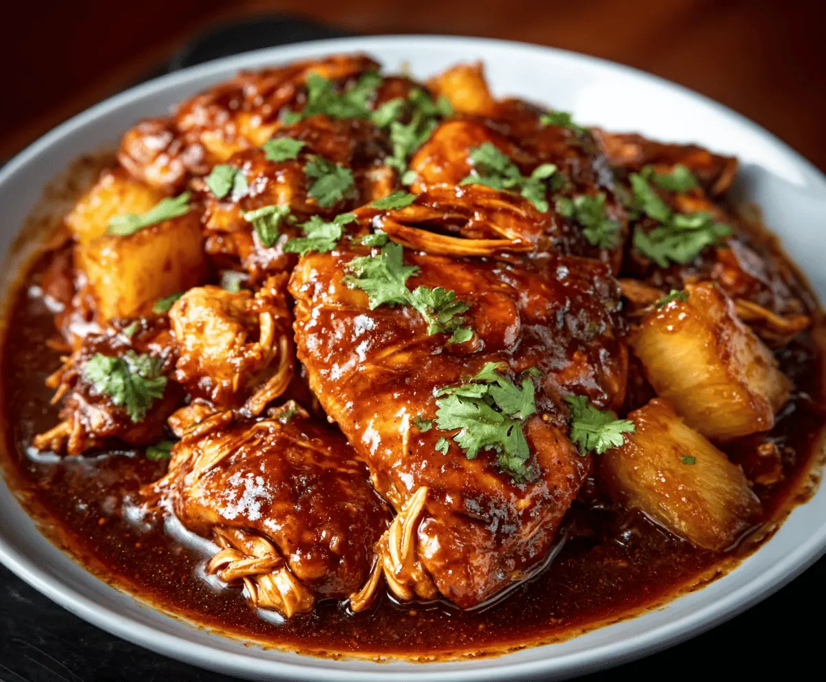 Easy Crockpot Pineapple BBQ Chicken Recipe for Tender Flavor