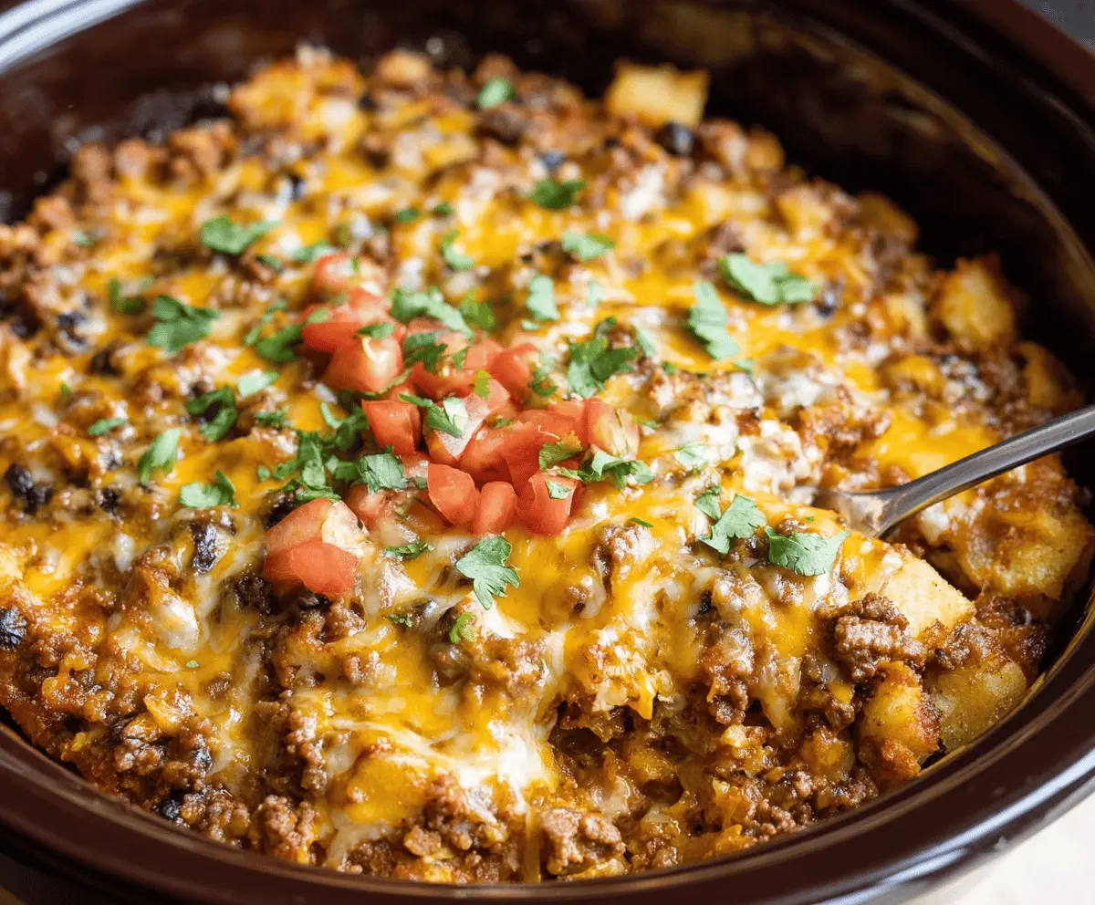 Easy Crockpot Taco Casserole Recipe for Busy Weeknights