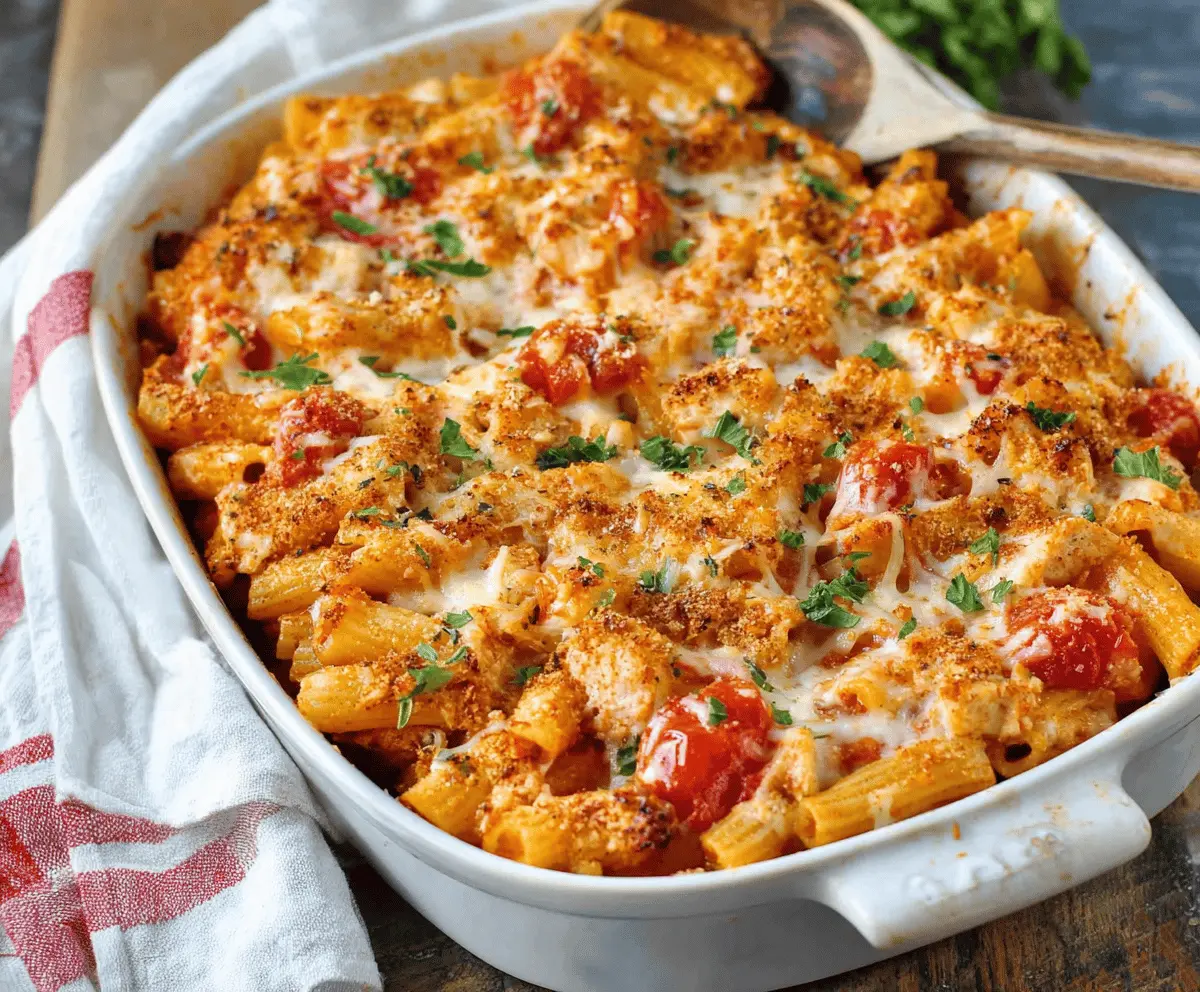 Dump-and-Bake Chicken Parmesan Casserole
