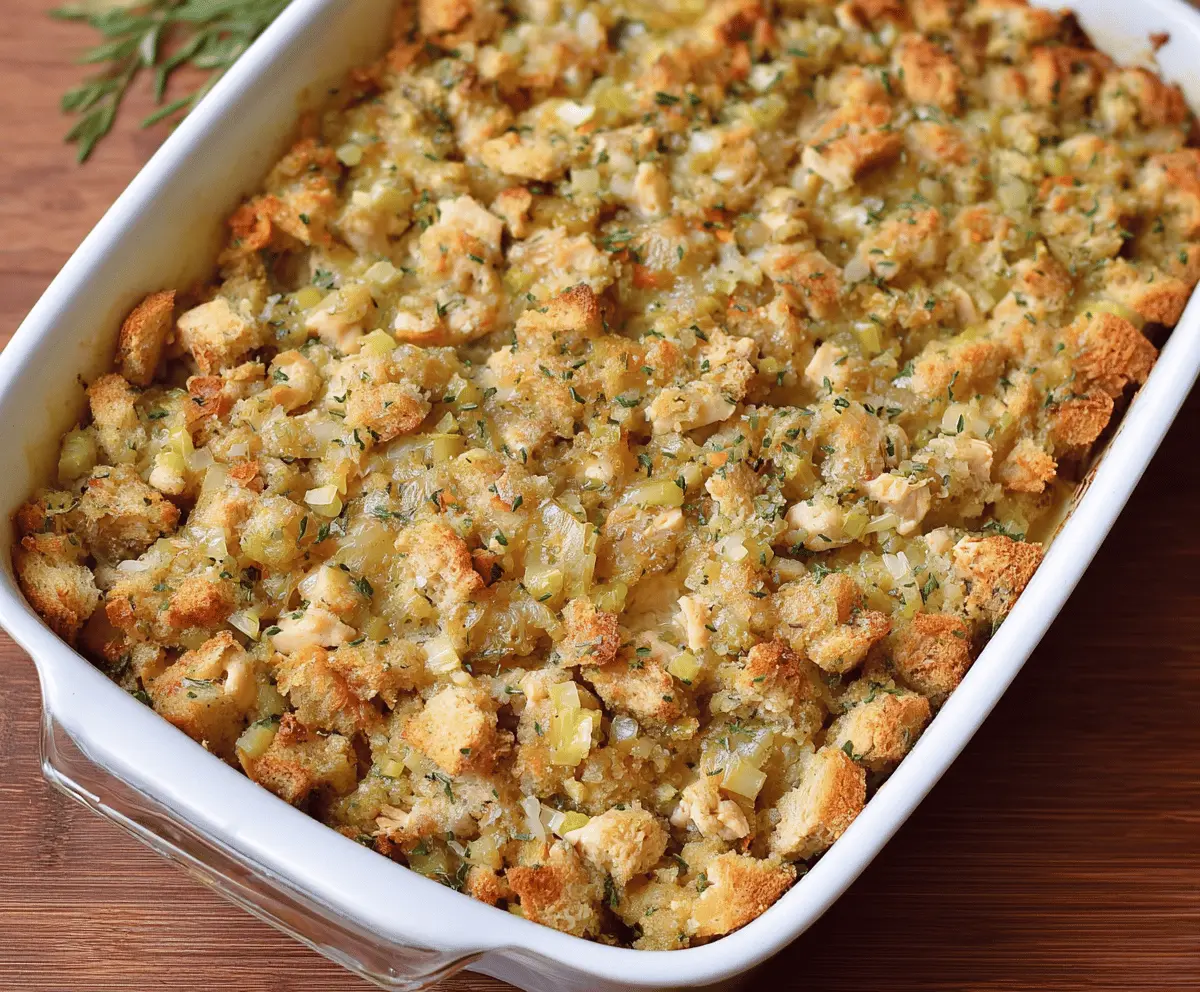 Easy Chicken & Stuffing Casserole