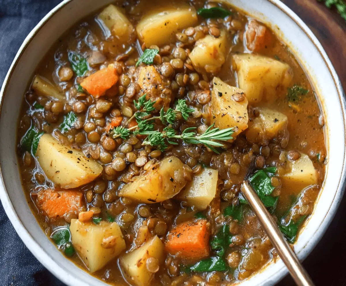 Hearty Lentil and Potato Soup