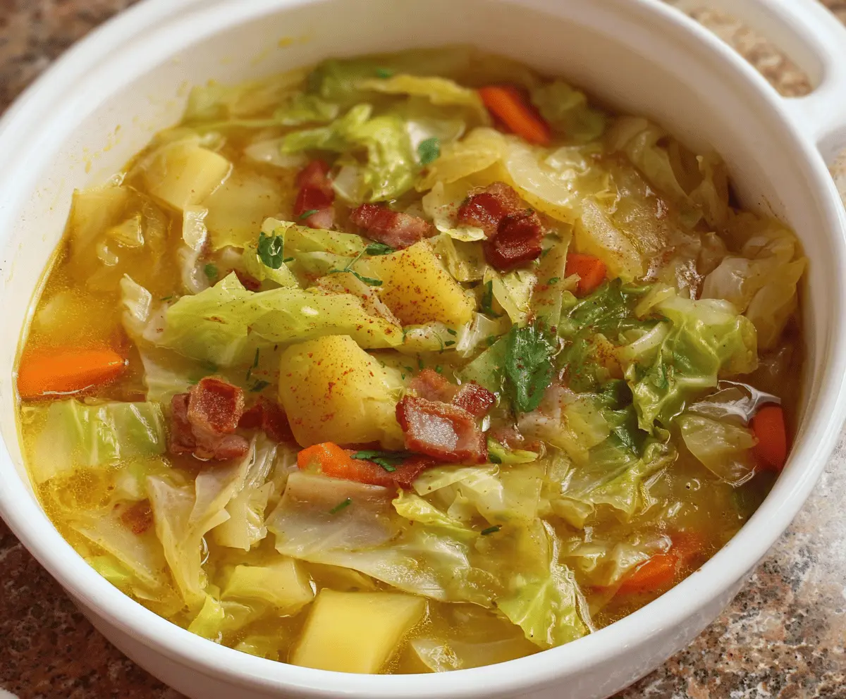 Irish Bacon, Cabbage, and Potato Soup