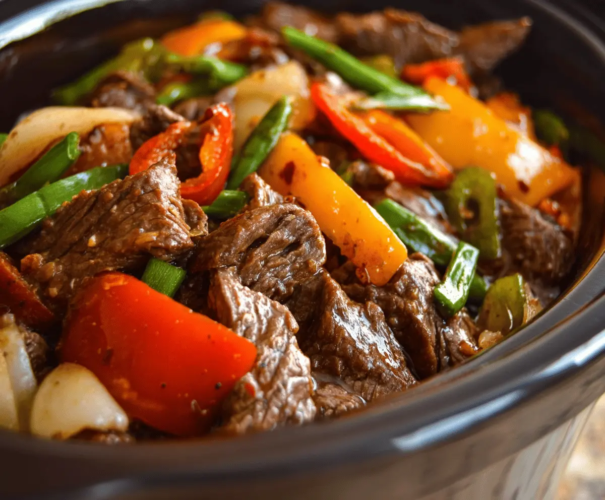 Easy Crock Pot Pepper Steak Recipe for Tender, Flavorful Beef