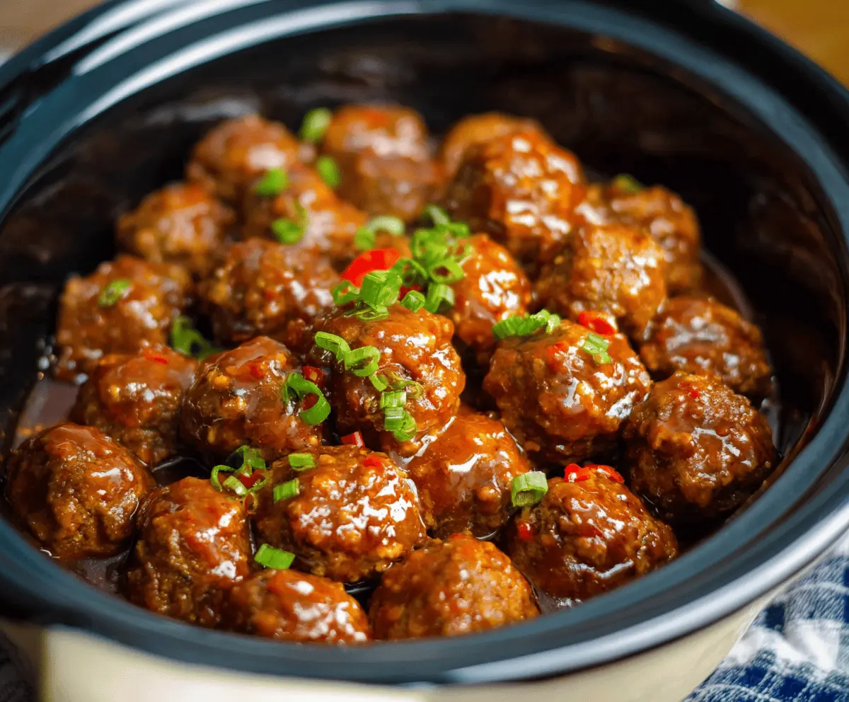 Sweet Chili Meatballs Crockpot
