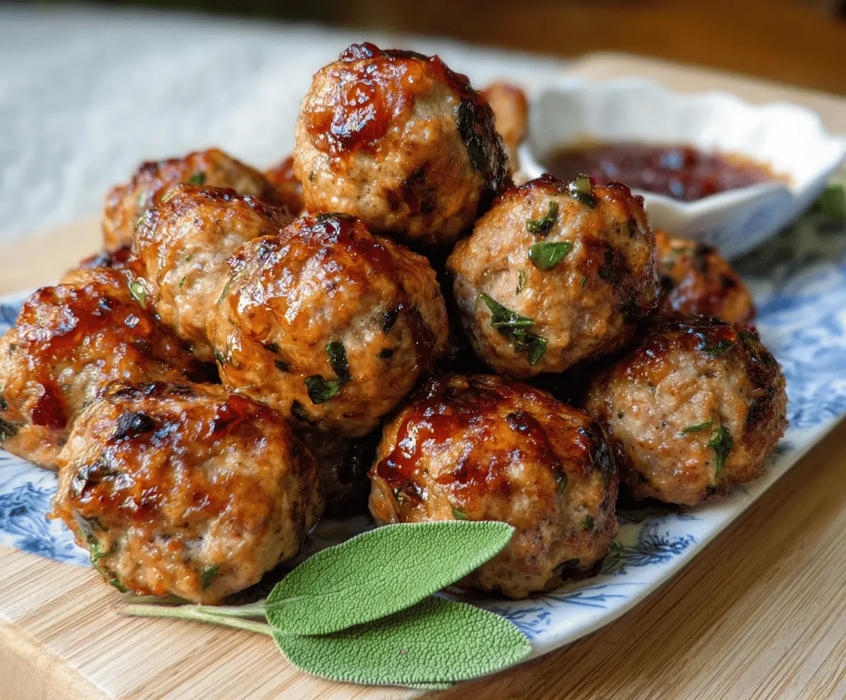 Easy Apple & Sage Turkey Meatballs Recipe for Healthy Dinners