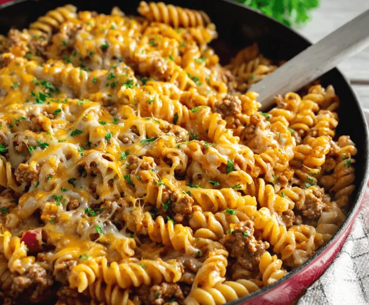 Cheesy Ground Turkey Pasta Recipe – Creamy & Easy Comfort Meal