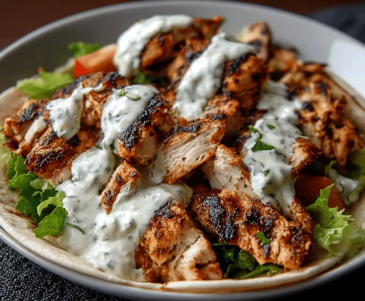 Easy Chicken Shawarma Recipe with Creamy Garlic Sauce