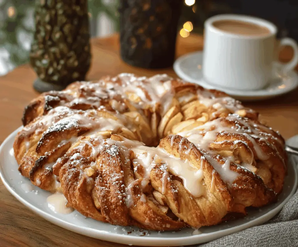 Cozy Apple Kringle with Vanilla Glaze
