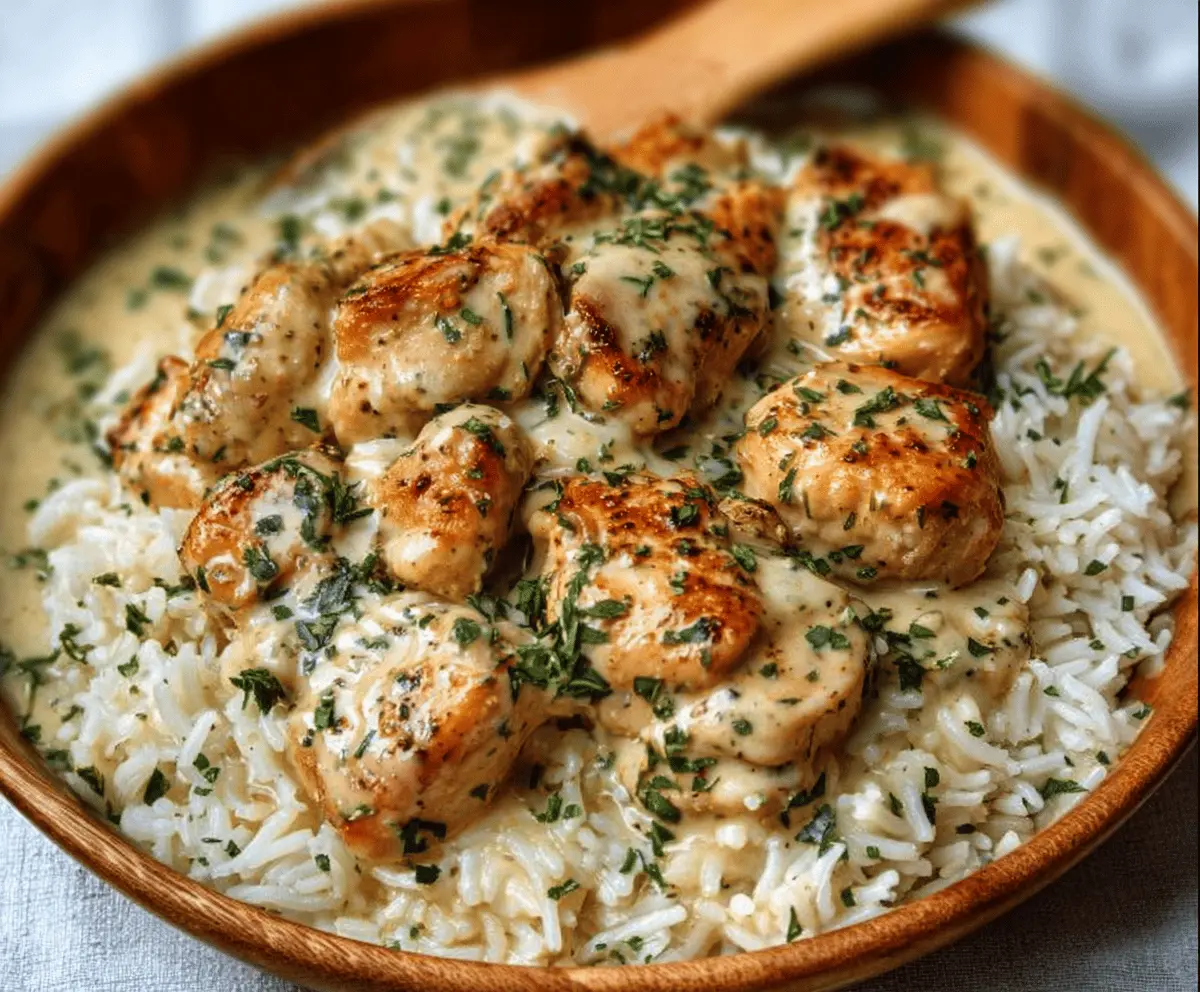 Creamy Herb Chicken with Basmati Rice – Easy One-Pan Comfort Meal