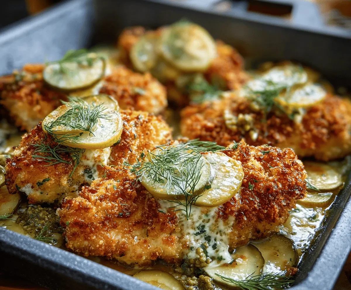 Crispy Dill Pickle Parmesan Chicken Recipe