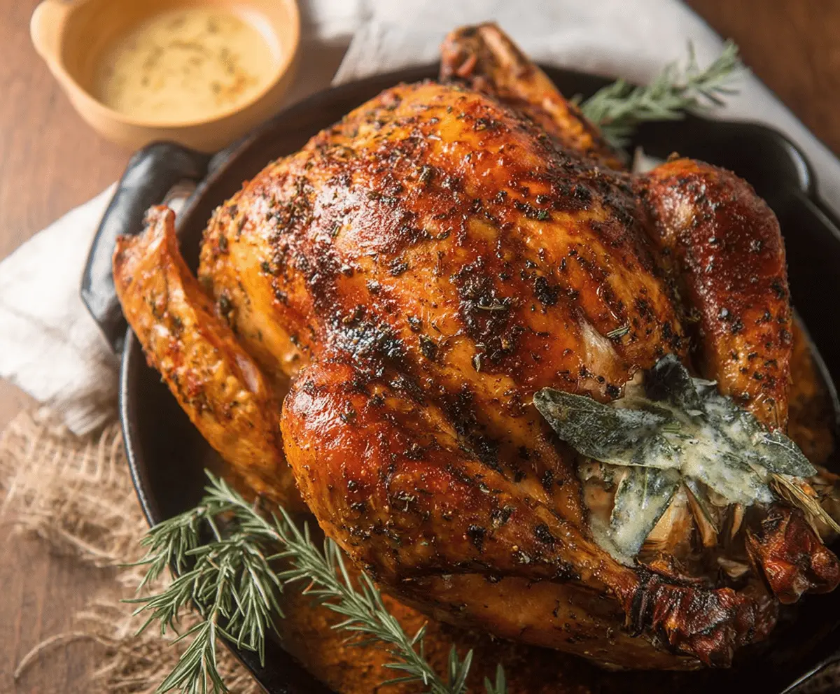 Garlic Herb Butter Roast Turkey Recipe – Juicy & Flavorful Holiday Main Dish