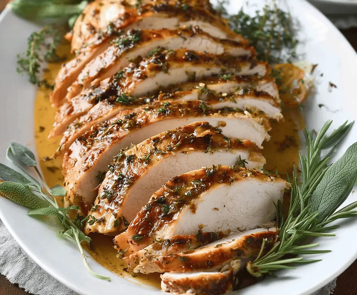 Easy Garlic Herb Slow Cooker Turkey
