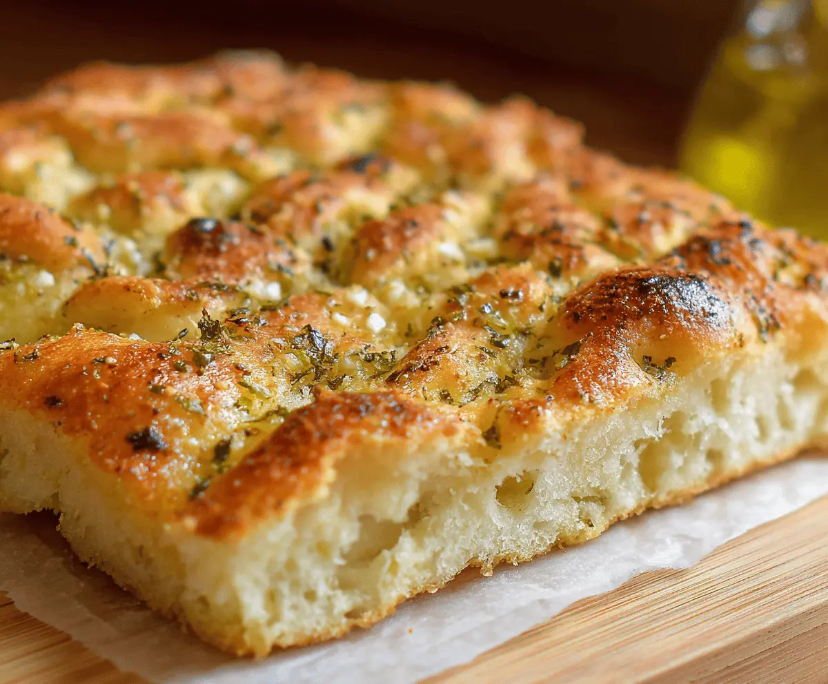 Garlic Parmesan Focaccia Bread Recipe