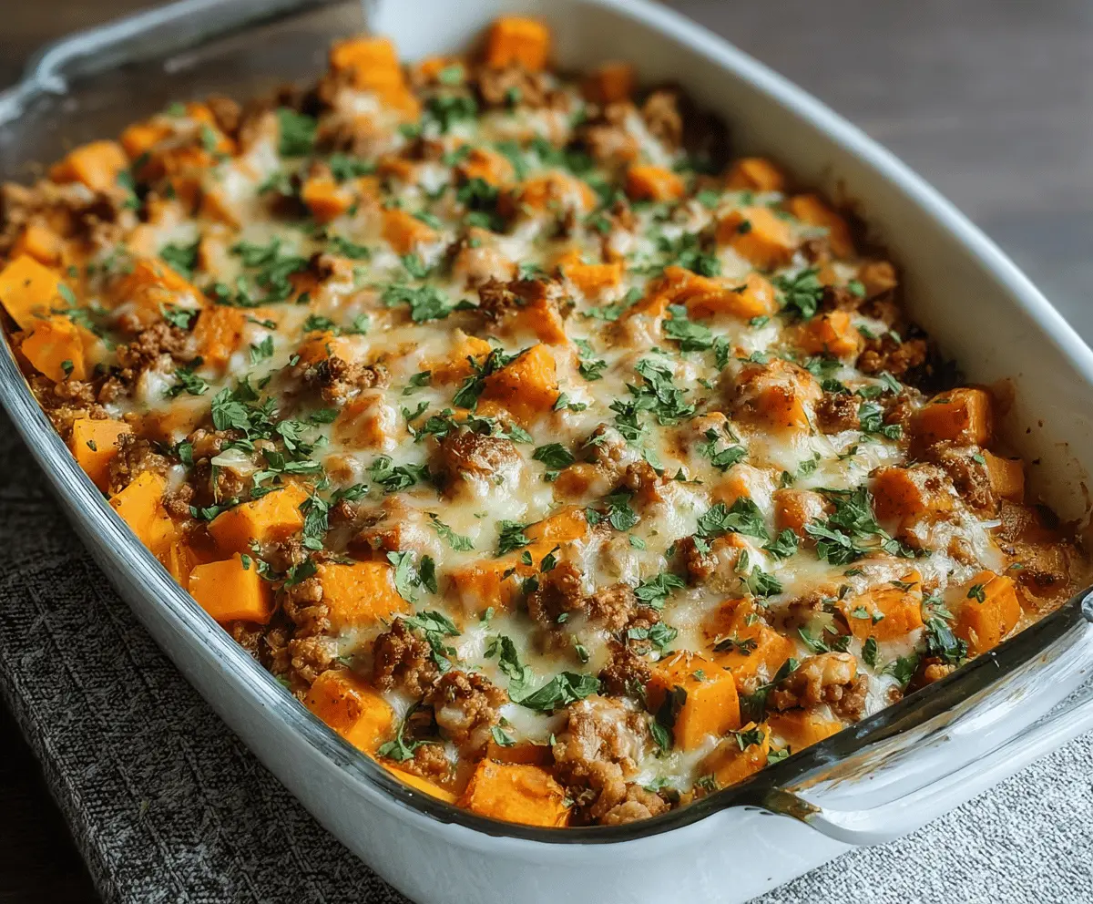 Easy Healthy Turkey Sweet Potato Bake