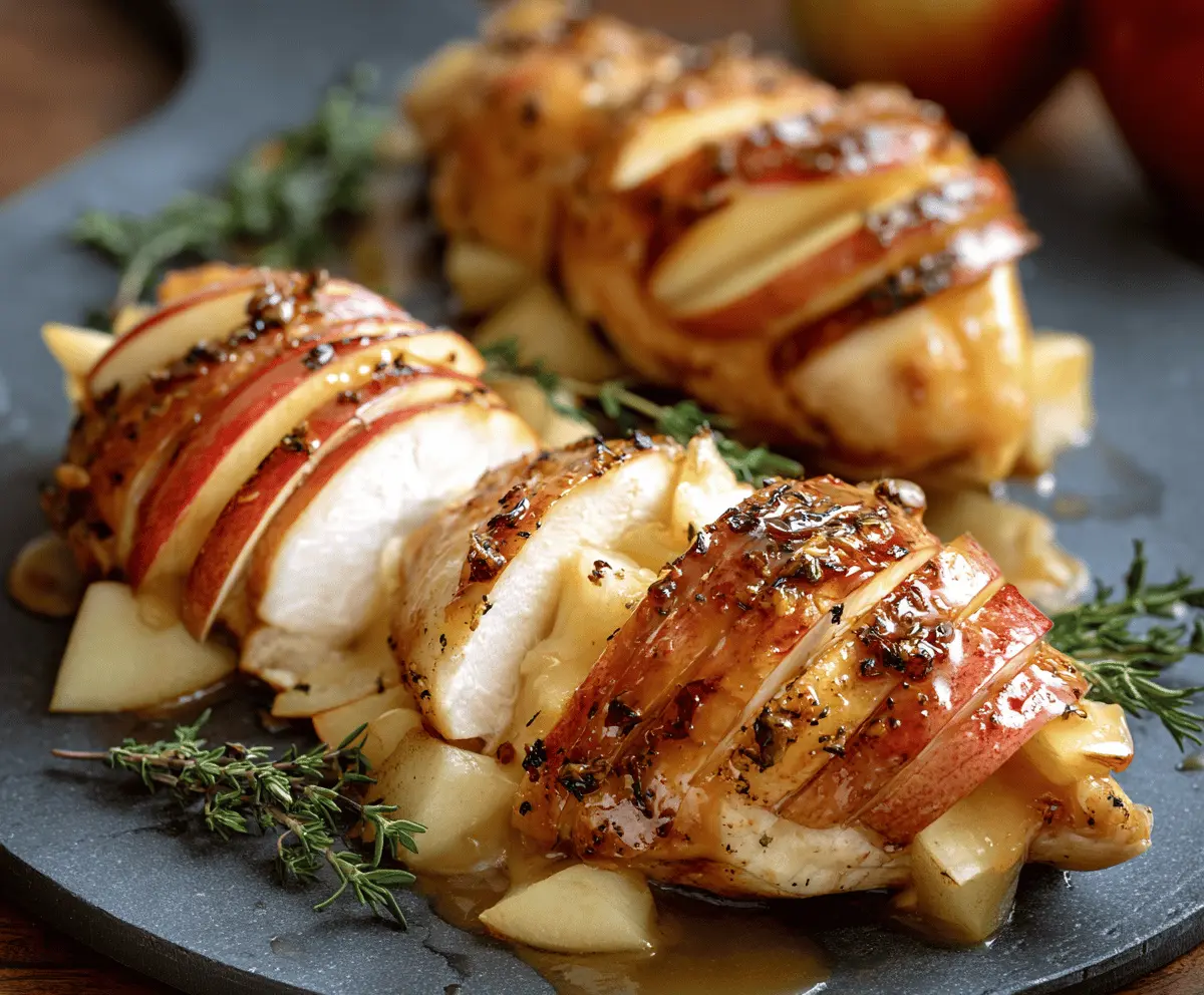 Easy Maple Glazed Apple & Brie Stuffed Chicken Recipe