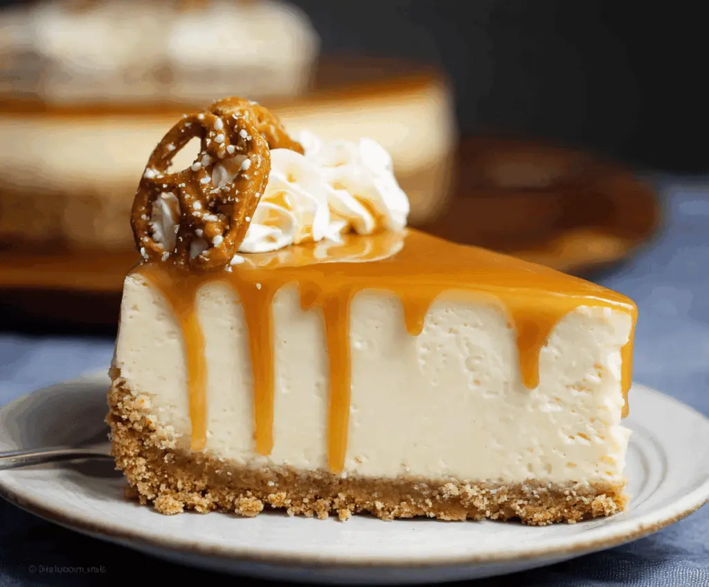 no bake salted caramel cheesecake