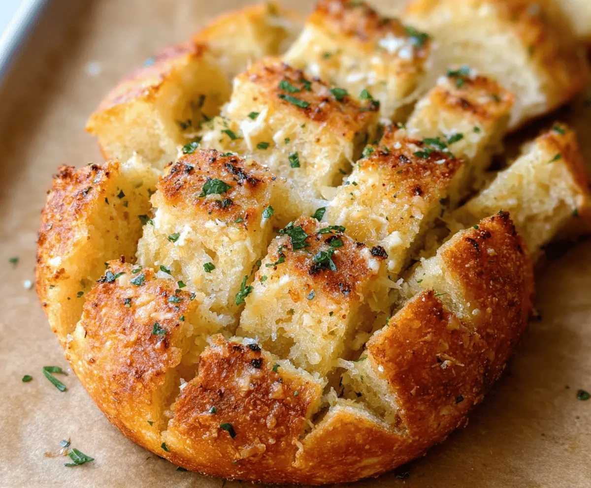 Easy Parmesan Garlic Artisan Bread