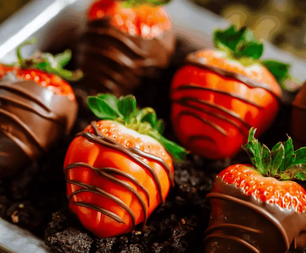 Pumpkin Patch Strawberries (Chocolate-Covered)