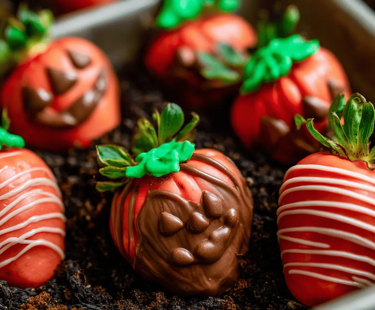 Irresistible Chocolate-Covered Pumpkin Patch Strawberries Recipe