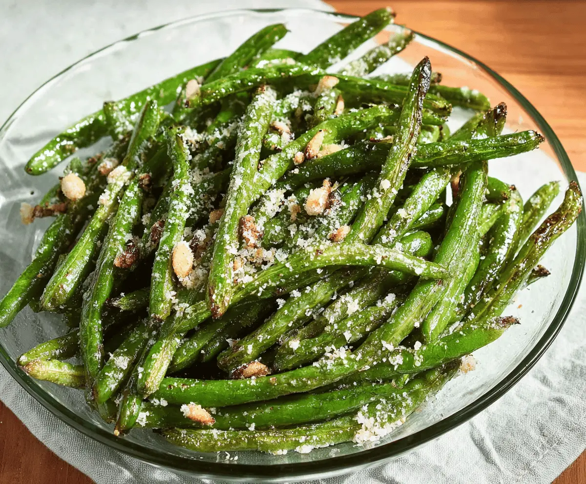 Crispy Roasted Parmesan Green Beans Recipe