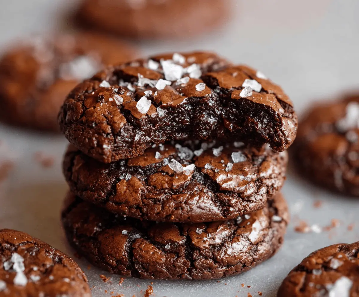 Chewy Salted Brownie Cookies Recipe