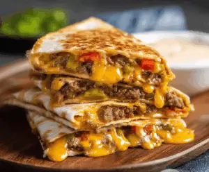Delicious Smashburger Quesadillas with melted cheese and crispy tortilla shells, perfect for a savory snack or meal.
