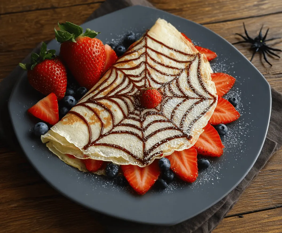 Delicious Spiderweb Crepes Recipe – Easy & Beautiful Breakfast Idea