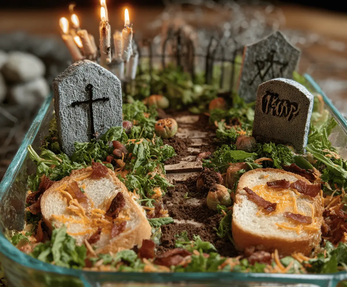 Spooky Spinach Dip Graveyard Party Recipe