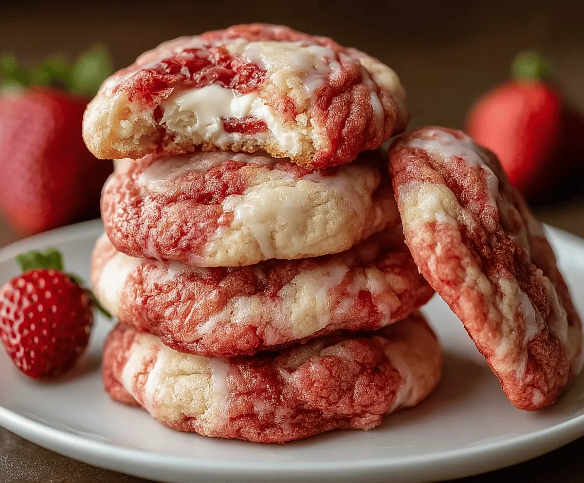 Easy Strawberry Cheesecake Cookies