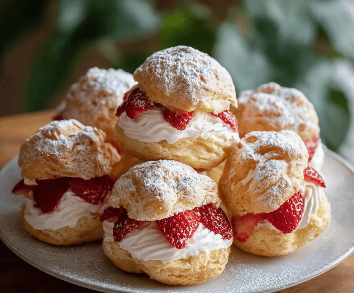 Easy Strawberry Cream Puffs Recipe