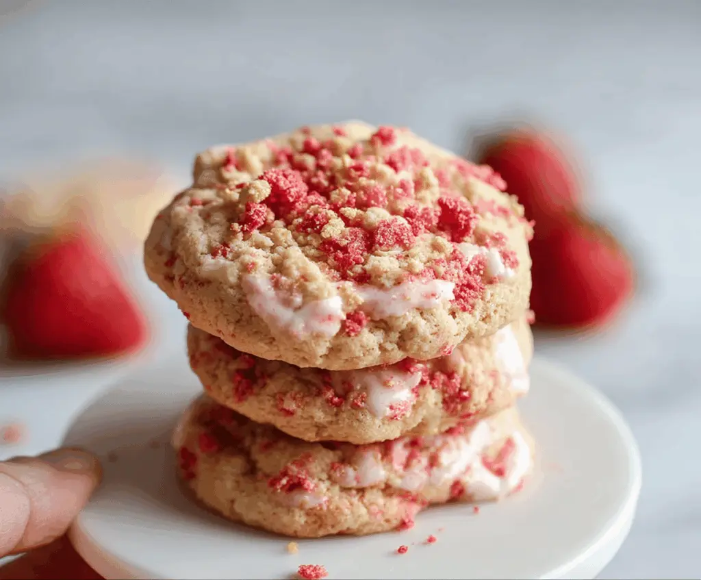 Strawberry Crunch Cookies