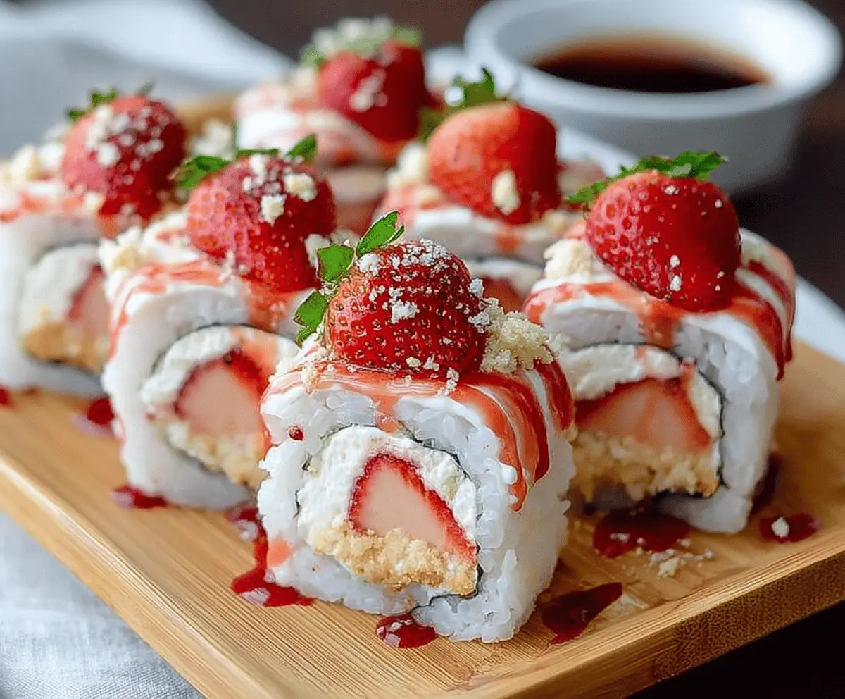 Easy Strawberry Shortcake Sushi Rolls Recipe – Quick & Delicious Dessert Idea