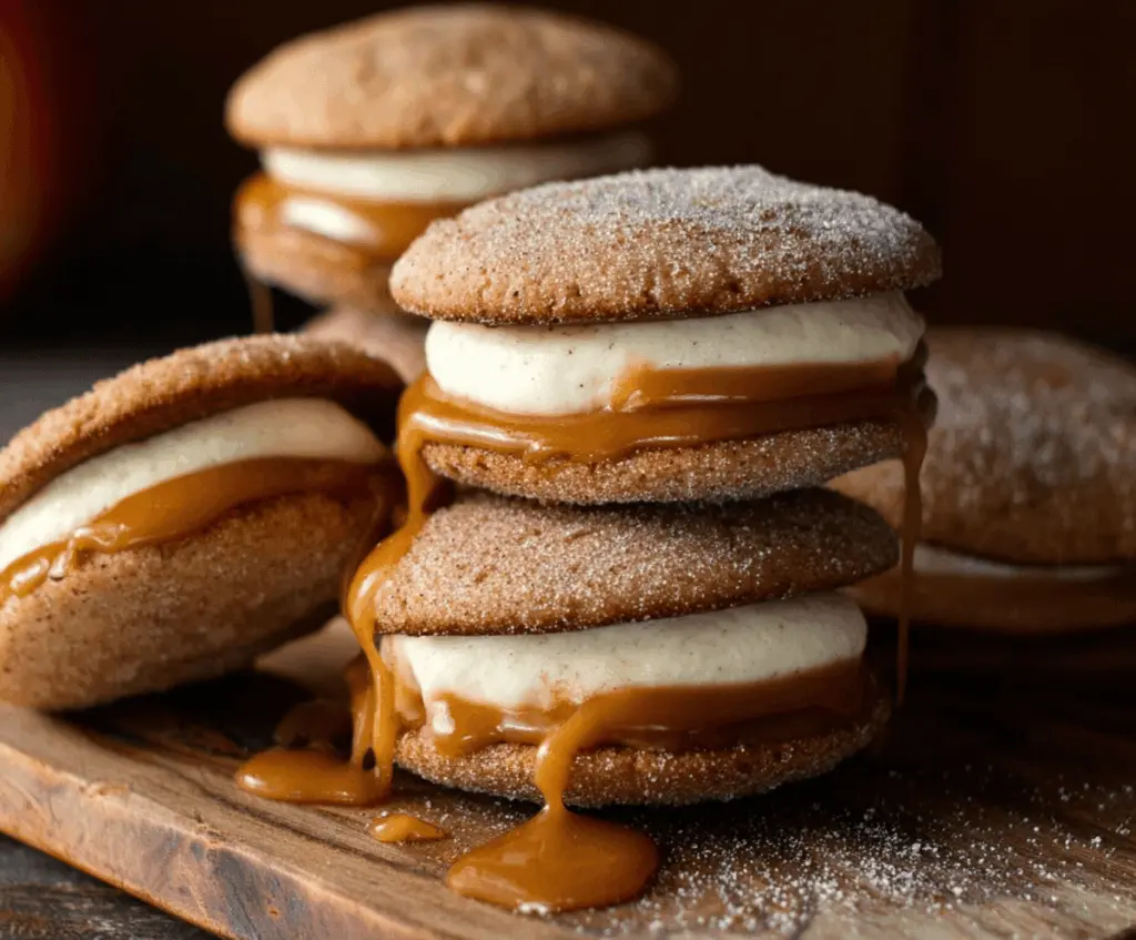 Apple Cider Whoopie Pie Cookies with Caramel