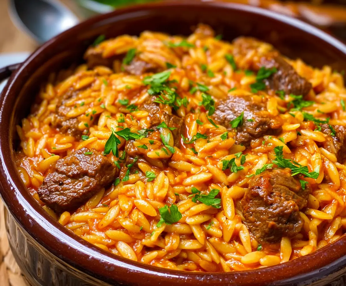 Easy Greek Beef Giouvetsi Recipe