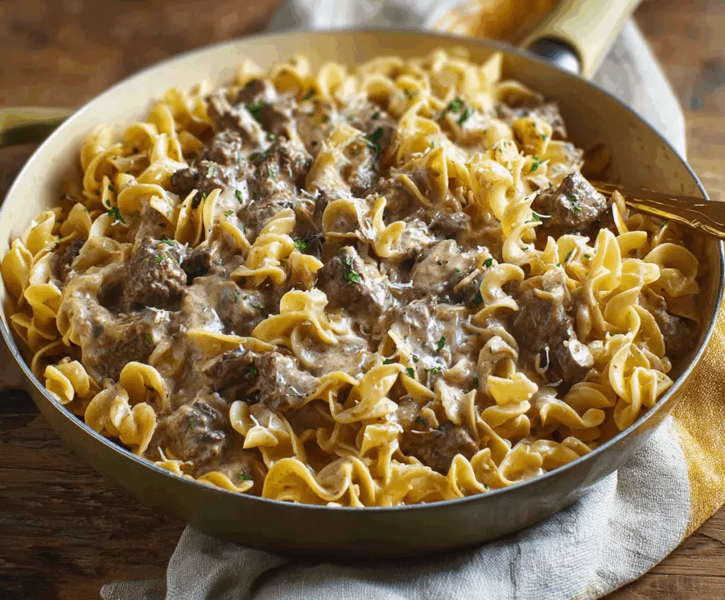 Beef stroganoff
