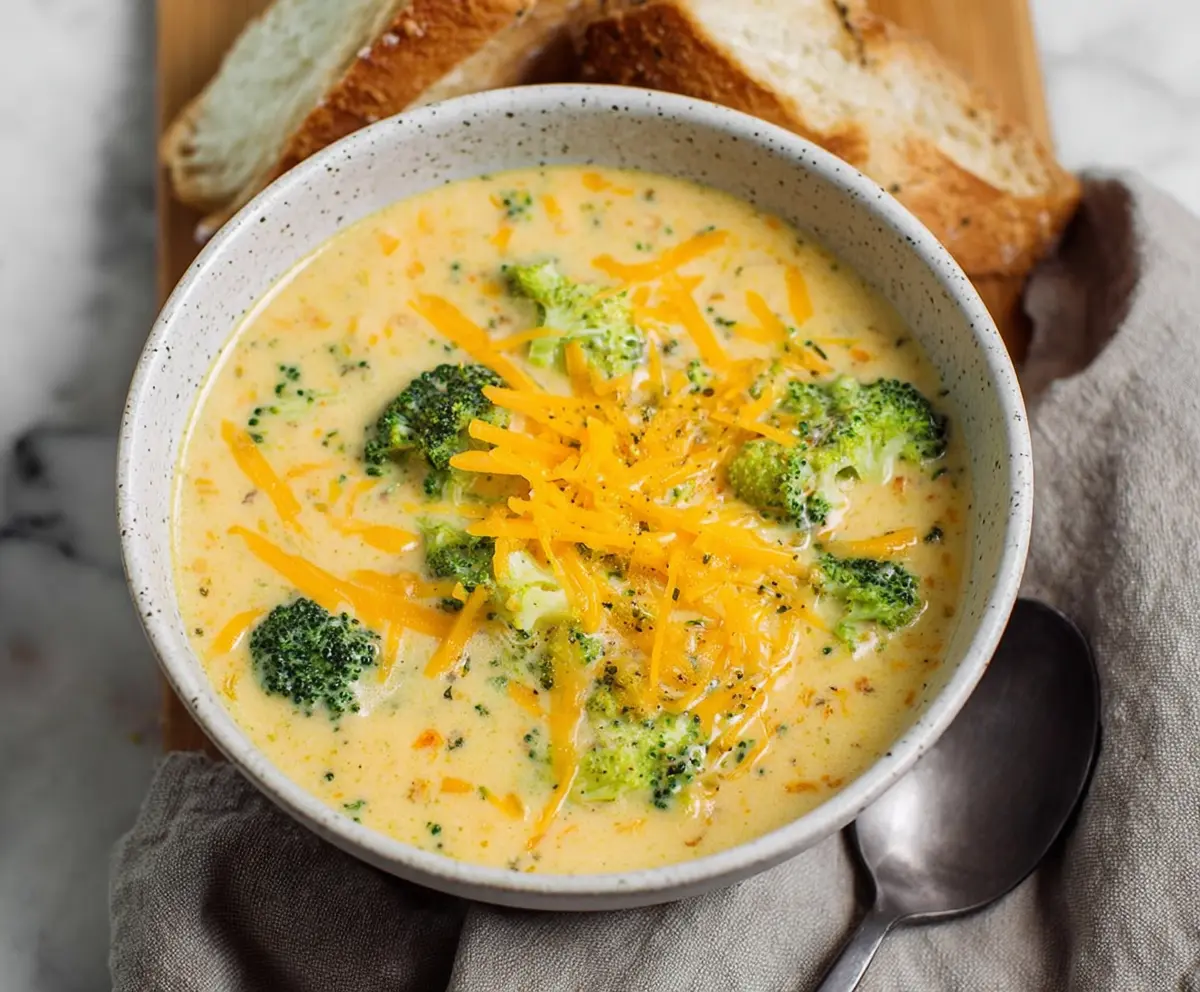 Easy Broccoli Cheddar Soup Recipe