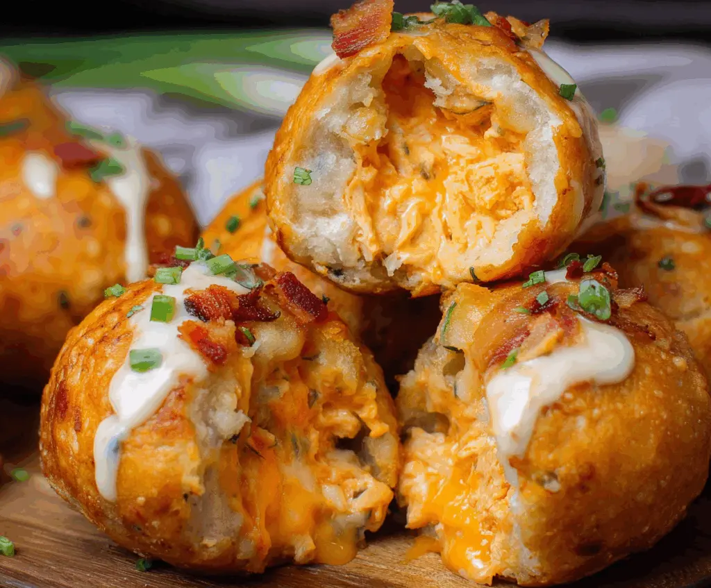 Buffalo Chicken Bacon Mozzarella Bombs